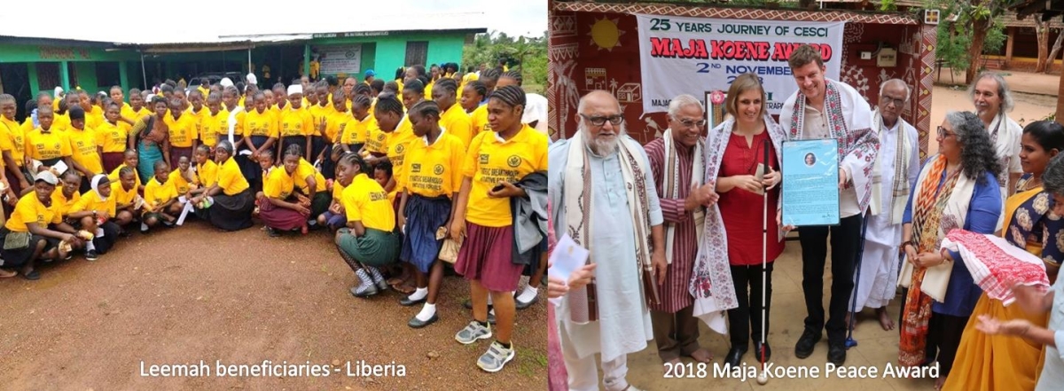 Beneficiaries of Leemah in Liberia and Maja Koene Peace Award 2018